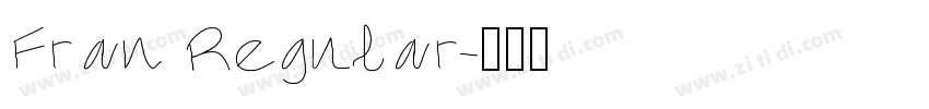 Fran Regular字体转换